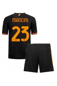 Fotbalové Dres AS Roma Gianluca Mancini #23 Dětské Třetí Oblečení 2023-24 Krátký Rukáv (+ trenýrky)